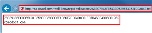 HTTP Sample screen of connection authentication